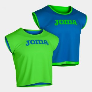 JOMA MYSKIN ACADEMY II TRAINING BIB FLUOR GREEN ROYAL 10 PCS