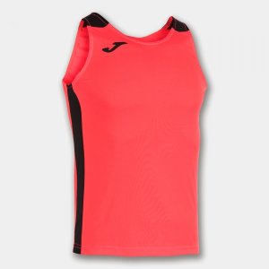 JOMA RECORD II TANK TOP FLUOR CORAL BLACK