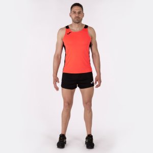 JOMA RECORD II TANK TOP FLUOR CORAL BLACK