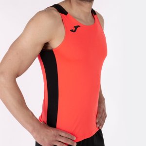 JOMA RECORD II TANK TOP FLUOR CORAL BLACK