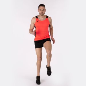 JOMA RECORD II TANK TOP FLUOR CORAL BLACK