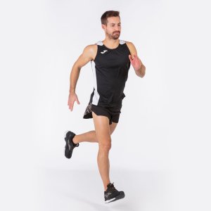 JOMA RECORD II TANK TOP BLACK WHITE