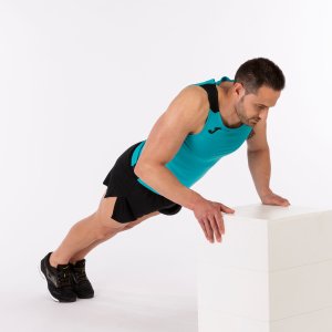 JOMA RECORD II TANK TOP TURQUOISE BLACK