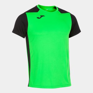 JOMA RECORD II SHORT SLEEVE T-SHIRT FLUOR GREEN BLACK