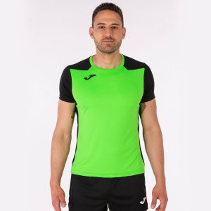 JOMA RECORD II SHORT SLEEVE T-SHIRT FLUOR GREEN BLACK