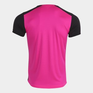JOMA RECORD II SHORT SLEEVE T-SHIRT FLUOR PINK BLACK