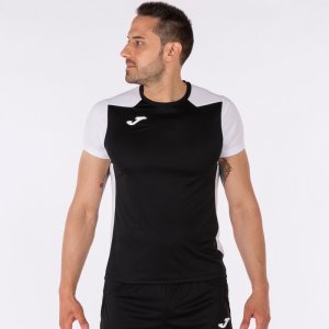 JOMA RECORD II SHORT SLEEVE T-SHIRT BLACK WHITE
