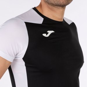 JOMA RECORD II SHORT SLEEVE T-SHIRT BLACK WHITE