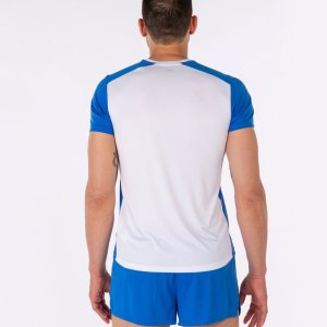 JOMA RECORD II SHORT SLEEVE T-SHIRT WHITE ROYAL