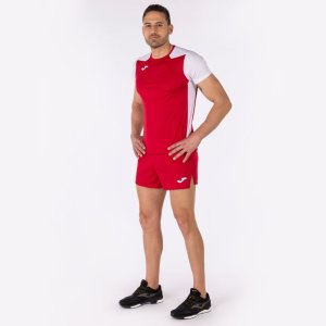JOMA RECORD II SHORT SLEEVE T-SHIRT RED WHITE