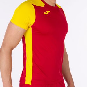 JOMA RECORD II SHORT SLEEVE T-SHIRT RED YELLOW