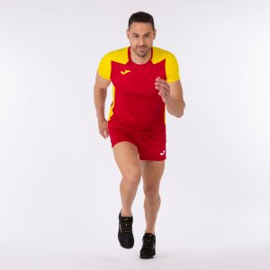 JOMA RECORD II SHORT SLEEVE T-SHIRT RED YELLOW