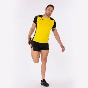 JOMA RECORD II SHORT SLEEVE T-SHIRT YELLOW BLACK