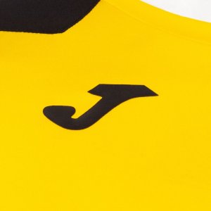JOMA RECORD II SHORT SLEEVE T-SHIRT YELLOW BLACK