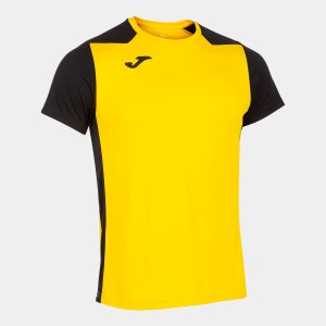 JOMA RECORD II SHORT SLEEVE T-SHIRT YELLOW BLACK