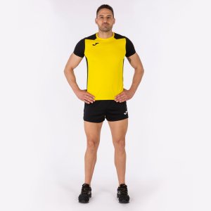 JOMA RECORD II SHORT SLEEVE T-SHIRT YELLOW BLACK