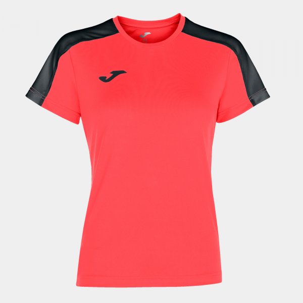 JOMA ACADEMY SHORT SLEEVE T-SHIRT FLUOR CORAL-BLACK