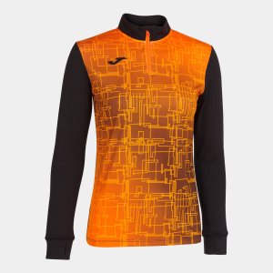 JOMA ELITE VIII SWEATSHIRT BLACK ORANGE