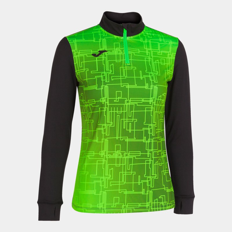 JOMA ELITE VIII SWEATSHIRT BLACK FLUOR GREEN