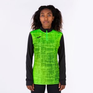 JOMA ELITE VIII SWEATSHIRT BLACK FLUOR GREEN