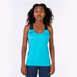 JOMA RECORD II TANK TOP FLUOR TURQUOISE-NAVY