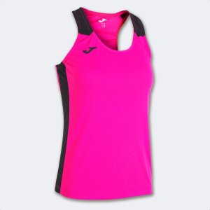 JOMA RECORD II TANK TOP FLUOR PINK BLACK