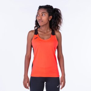 JOMA RECORD II TANK TOP FLUOR CORAL BLACK