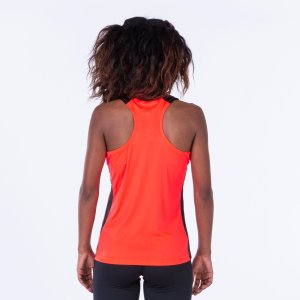 JOMA RECORD II TANK TOP FLUOR CORAL BLACK