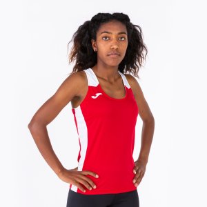 JOMA RECORD II TANK TOP RED WHITE