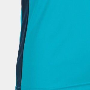 JOMA RECORD II SHORT SLEEVE T-SHIRT FLUOR TURQUOISE-NAVY