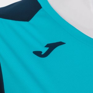 JOMA RECORD II SHORT SLEEVE T-SHIRT FLUOR TURQUOISE-NAVY