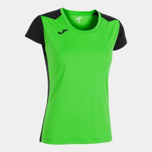 JOMA RECORD II SHORT SLEEVE T-SHIRT FLUOR GREEN BLACK