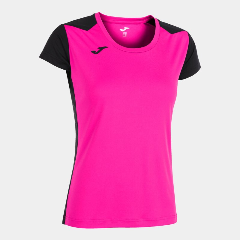 JOMA RECORD II SHORT SLEEVE T-SHIRT FLUOR PINK BLACK
