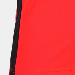 JOMA RECORD II SHORT SLEEVE T-SHIRT FLUOR CORAL BLACK