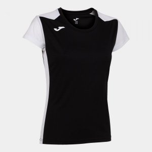 JOMA RECORD II SHORT SLEEVE T-SHIRT BLACK WHITE