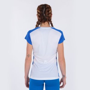 JOMA RECORD II SHORT SLEEVE T-SHIRT WHITE ROYAL