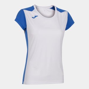 JOMA RECORD II SHORT SLEEVE T-SHIRT WHITE ROYAL