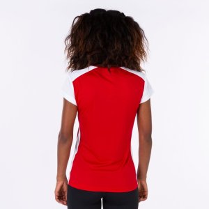 JOMA RECORD II SHORT SLEEVE T-SHIRT RED WHITE