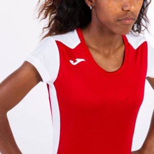 JOMA RECORD II SHORT SLEEVE T-SHIRT RED WHITE