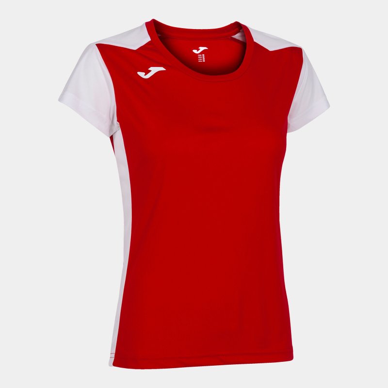 JOMA RECORD II SHORT SLEEVE T-SHIRT RED WHITE