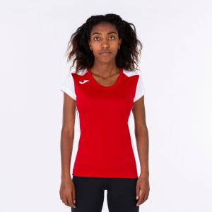 JOMA RECORD II SHORT SLEEVE T-SHIRT RED WHITE