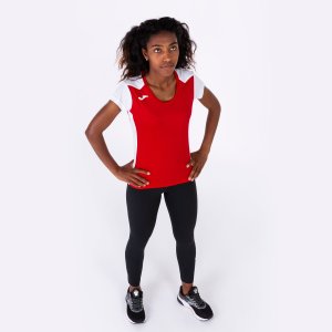 JOMA RECORD II SHORT SLEEVE T-SHIRT RED WHITE