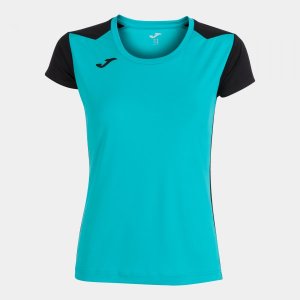 JOMA RECORD II SHORT SLEEVE T-SHIRT TURQUOISE BLACK