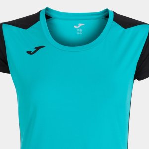 JOMA RECORD II SHORT SLEEVE T-SHIRT TURQUOISE BLACK