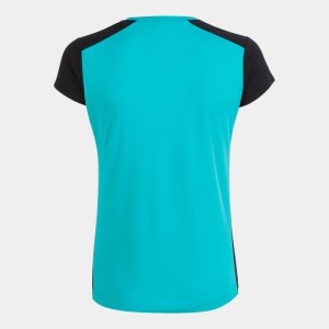 JOMA RECORD II SHORT SLEEVE T-SHIRT TURQUOISE BLACK