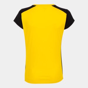 JOMA RECORD II SHORT SLEEVE T-SHIRT YELLOW BLACK