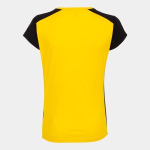 JOMA RECORD II SHORT SLEEVE T-SHIRT YELLOW BLACK