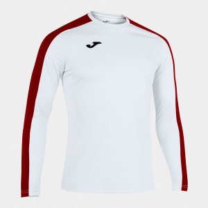 JOMA ACADEMY LONG SLEEVE T-SHIRT WHITE RED