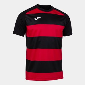 JOMA PRORUGBY II SHORT SLEEVE T-SHIRT BLACK RED