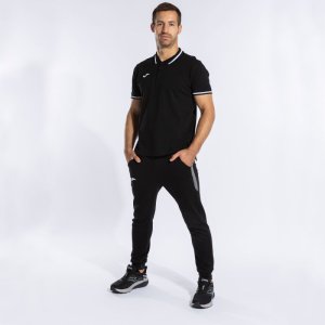 JOMA CONFORT II SHORT SLEEVE POLO BLACK